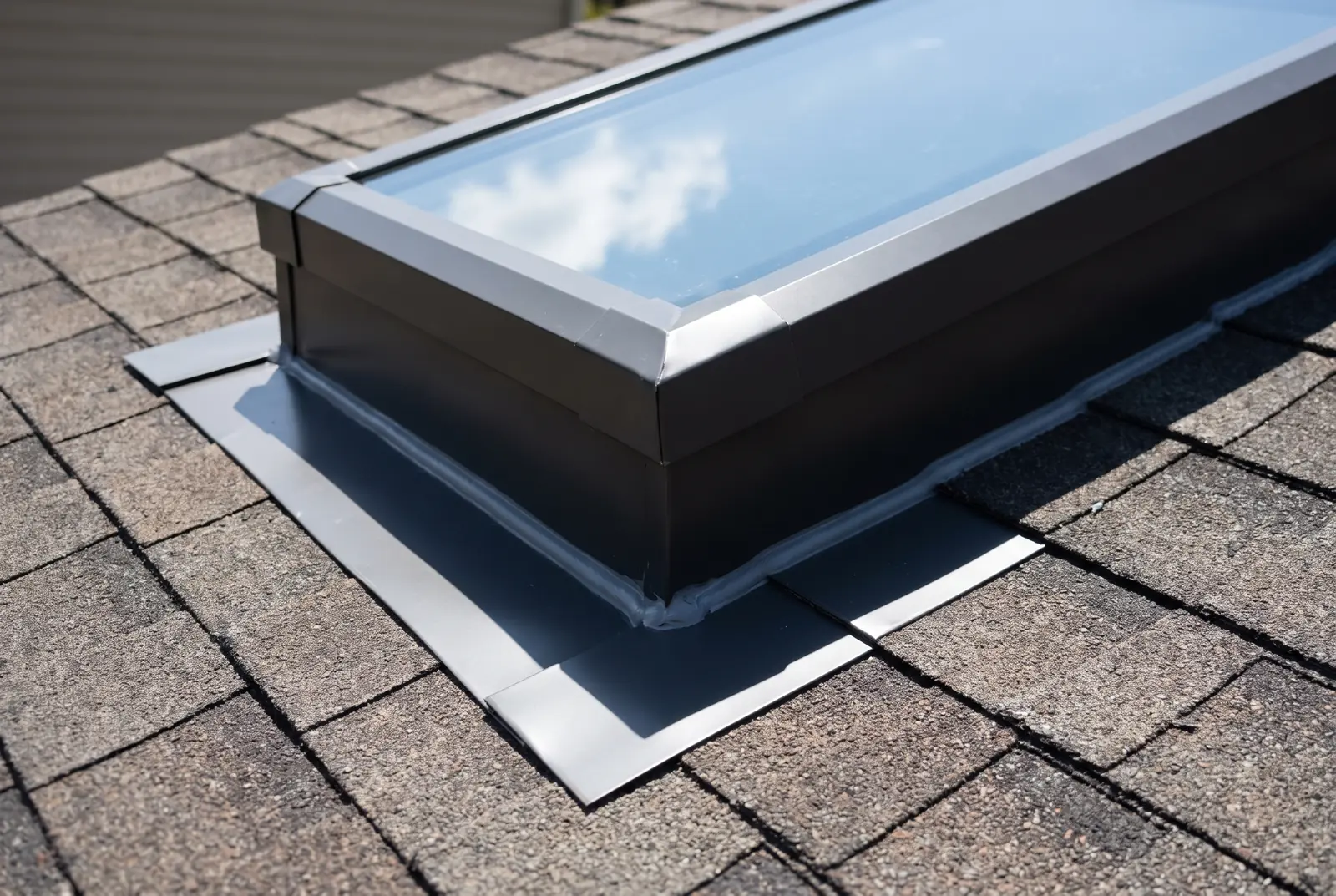 Skylight flashing detail on a McGregor corridor roof